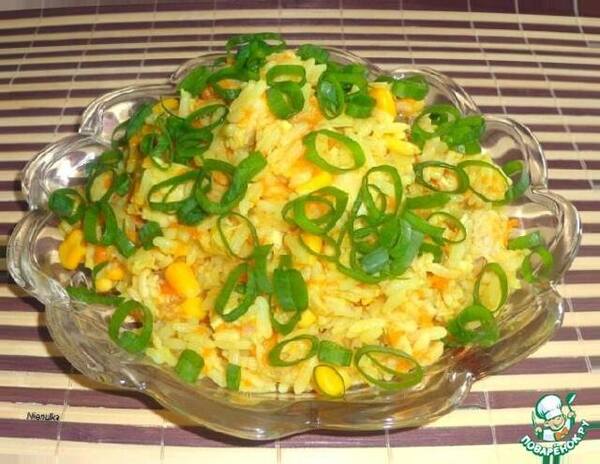 Паэлья с филе карпа и кукурузой